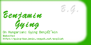 benjamin gying business card